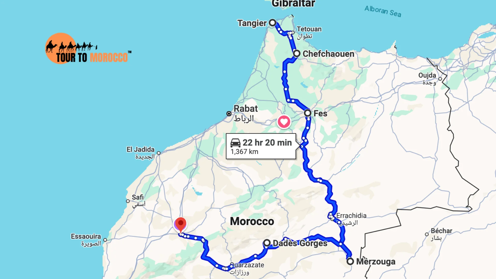 Tangier to Marrakech Desert Tour 6 Days