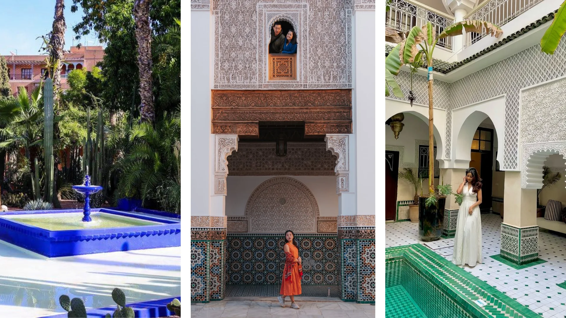 female traveler marrakech Merdina Woman exploring the colorful souks of Marrakech, Morocco