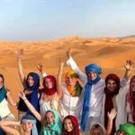 Camel trekking in Merzouga Sahara Desert Morocco
